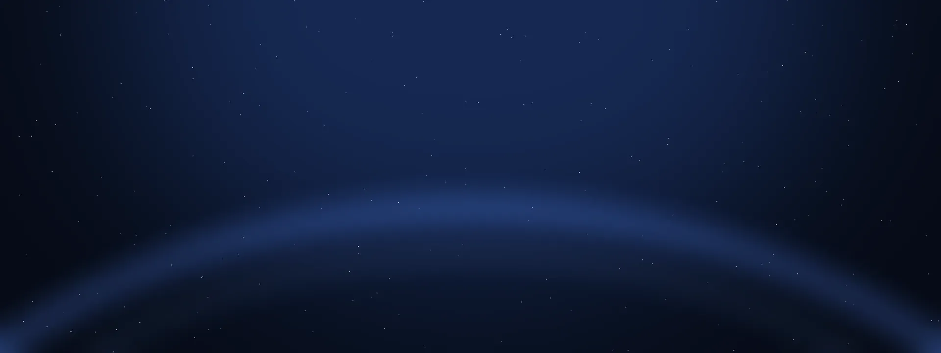 Un horizon bleu sombre à la lueur douce